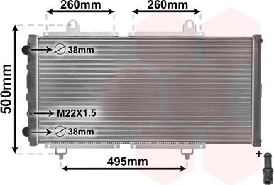 Van Wezel 40002033 - Радіатор, охолодження двигуна autocars.com.ua