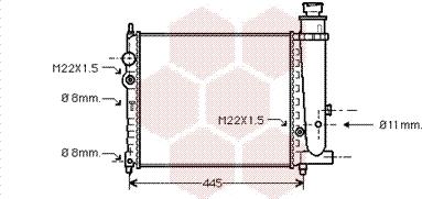 Van Wezel 40002073 - Радіатор, охолодження двигуна autocars.com.ua