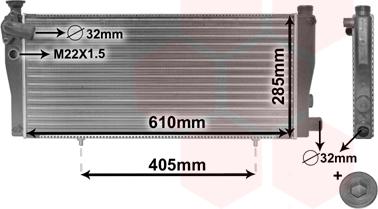 Van Wezel 40002099 - Радіатор, охолодження двигуна autocars.com.ua