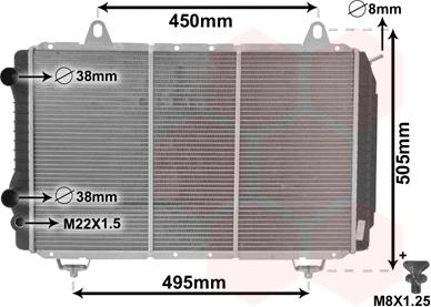 Van Wezel 40002112 - Радіатор, охолодження двигуна autocars.com.ua