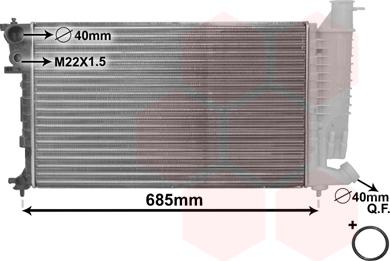 Van Wezel 40002141 - Радиатор, охлаждение двигателя autodnr.net