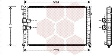 Van Wezel 40002176 - Радиатор, охлаждение двигателя autodnr.net