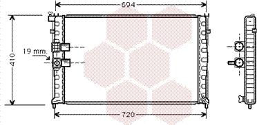 Van Wezel 40002177 - Радиатор, охлаждение двигателя avtokuzovplus.com.ua