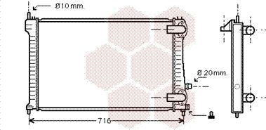 Van Wezel 40002196 - Радіатор, охолодження двигуна autocars.com.ua