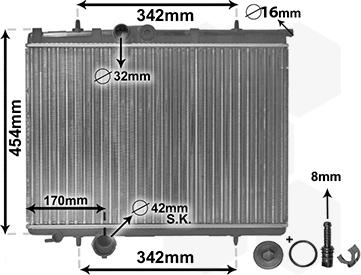 Van Wezel 40002210 - Радиатор, охлаждение двигателя autodnr.net