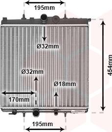 Van Wezel 40002224 - Радіатор, охолодження двигуна autocars.com.ua