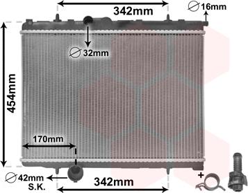 Van Wezel 40002247 - Радиатор, охлаждение двигателя autodnr.net