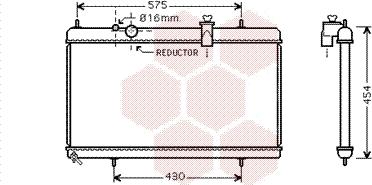 Van Wezel 40002256 - Радіатор, охолодження двигуна autocars.com.ua