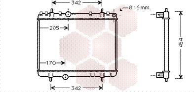 Van Wezel 40002265 - Радіатор, охолодження двигуна autocars.com.ua