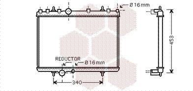 Van Wezel 40002266 - Радіатор, охолодження двигуна autocars.com.ua