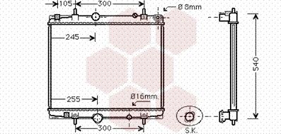 Van Wezel 40002274 - Радіатор, охолодження двигуна autocars.com.ua