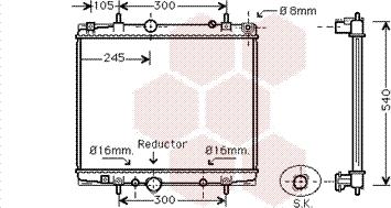 Van Wezel 40002276 - Радіатор, охолодження двигуна autocars.com.ua