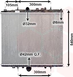 Van Wezel 40002277 - Радиатор, охлаждение двигателя avtokuzovplus.com.ua