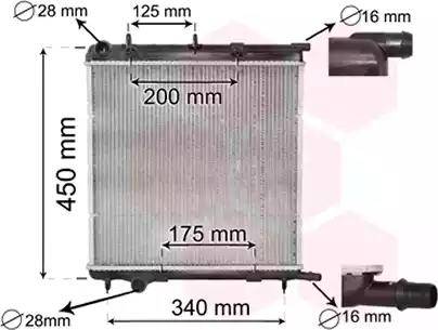 Van Wezel 40002293 - Радіатор, охолодження двигуна autocars.com.ua