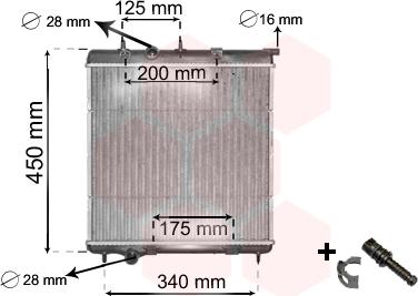 Van Wezel 40002298 - Радиатор, охлаждение двигателя avtokuzovplus.com.ua