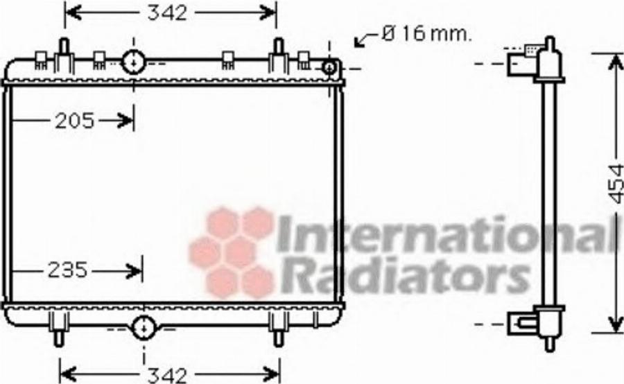 Van Wezel 40002330 - Радіатор, охолодження двигуна autocars.com.ua