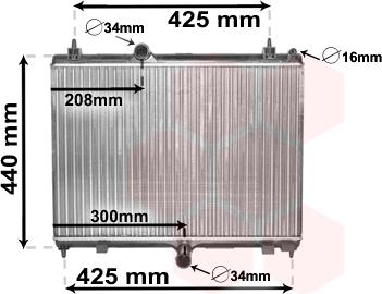 Van Wezel 40002358 - Радиатор, охлаждение двигателя avtokuzovplus.com.ua