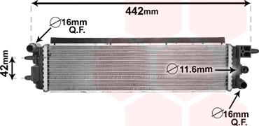 Van Wezel 40002381 - Радіатор, охолодження двигуна autocars.com.ua