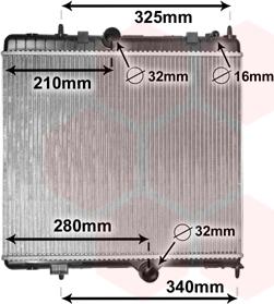 Van Wezel 40002384 - Радіатор, охолодження двигуна autocars.com.ua