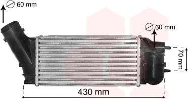 Van Wezel 40004335 - Интеркулер, теплообменник турбины avtokuzovplus.com.ua