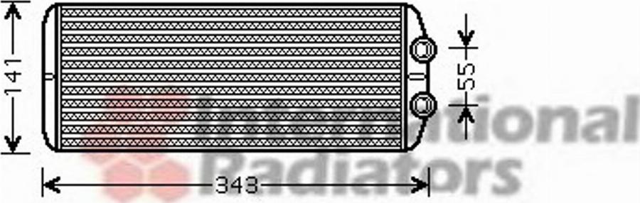 Van Wezel 40006311 - Теплообмінник, опалення салону autocars.com.ua