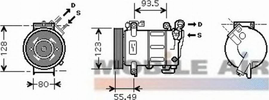 Van Wezel 4000K316 - Компрессор кондиционера autodnr.net