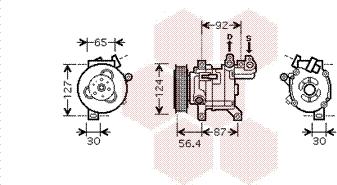 Van Wezel 4000K318 - Компресор, кондиціонер autocars.com.ua