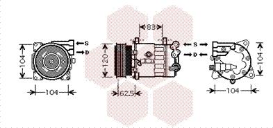 Van Wezel 4000K321 - Компрессор кондиционера avtokuzovplus.com.ua