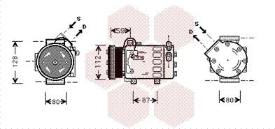 Van Wezel 4000K333 - Компресор, кондиціонер autocars.com.ua