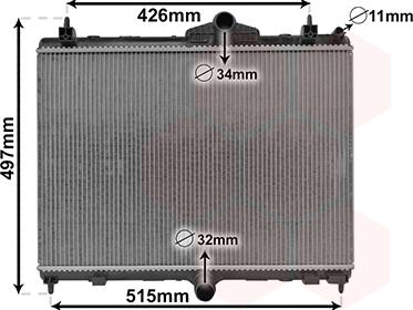 Van Wezel 40012701 - Радіатор, охолодження двигуна autocars.com.ua