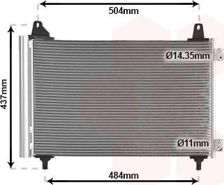 Van Wezel 40015705 - Конденсатор кондиционера avtokuzovplus.com.ua