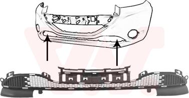 Van Wezel 4034599 - Решітка вентилятора, буфер autocars.com.ua