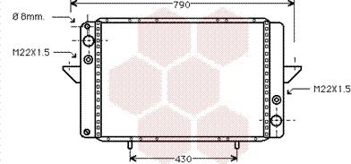 Van Wezel 43002060 - Радіатор, охолодження двигуна autocars.com.ua