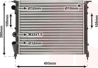 Van Wezel 43002118 - Радіатор, охолодження двигуна autocars.com.ua