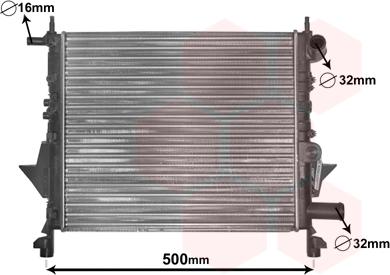 Van Wezel 43002217 - Радиатор, охлаждение двигателя avtokuzovplus.com.ua