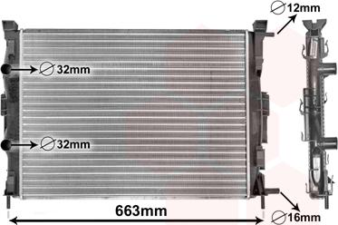 Van Wezel 43002307 - Радиатор, охлаждение двигателя avtokuzovplus.com.ua