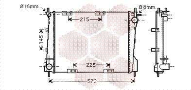 Van Wezel 43002372 - Радіатор, охолодження двигуна autocars.com.ua