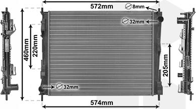 Van Wezel 43002374 - Радиатор, охлаждение двигателя avtokuzovplus.com.ua