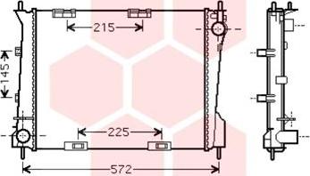 Van Wezel 43002554 - Радіатор, охолодження двигуна autocars.com.ua