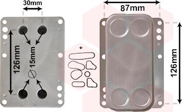 Van Wezel 43003631 - Масляный радиатор, двигательное масло avtokuzovplus.com.ua