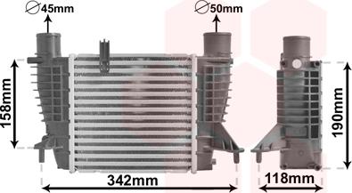 Van Wezel 43004338 - Интеркулер autocars.com.ua