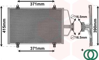 Van Wezel 43005201 - Конденсатор кондиционера avtokuzovplus.com.ua