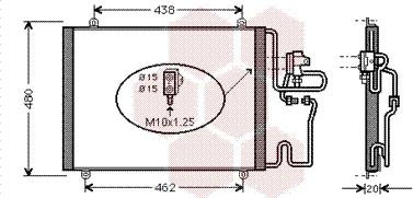 Van Wezel 43005204 - Конденсатор, кондиціонер autocars.com.ua