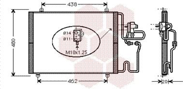 Van Wezel 43005248 - Конденсатор, кондиціонер autocars.com.ua