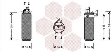 Van Wezel 4300D019 - Осушитель, кондиционер autodnr.net