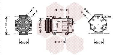 Van Wezel 4300K046 - Компресор, кондиціонер autocars.com.ua