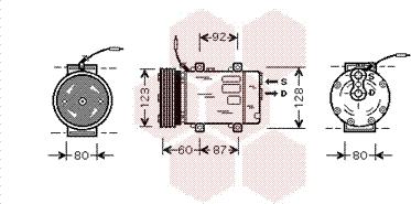 Van Wezel 4300K075 - Компрессор кондиционера autodnr.net