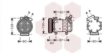 Van Wezel 4300K080 - Компресор, кондиціонер autocars.com.ua