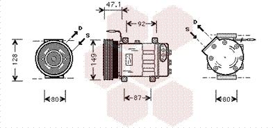 Van Wezel 4300K106 - Компресор, кондиціонер autocars.com.ua