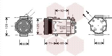 Van Wezel 4300K127 - Компрессор кондиционера avtokuzovplus.com.ua